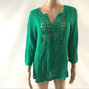 Chico's Women 2/L Jamie Textured Pullover Sweater